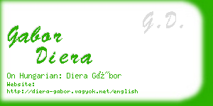 gabor diera business card